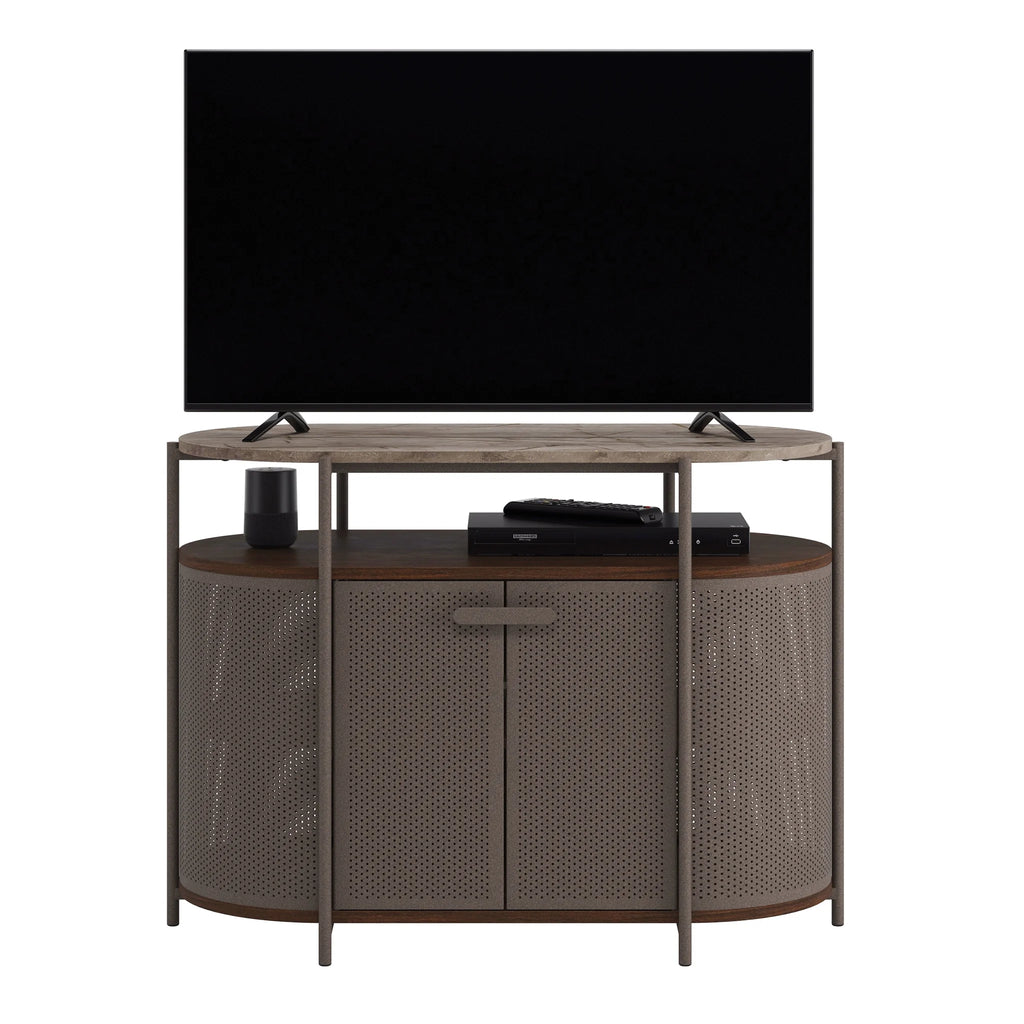 Mid-Century Modern TV Stand, Umber Wood Finish P7954