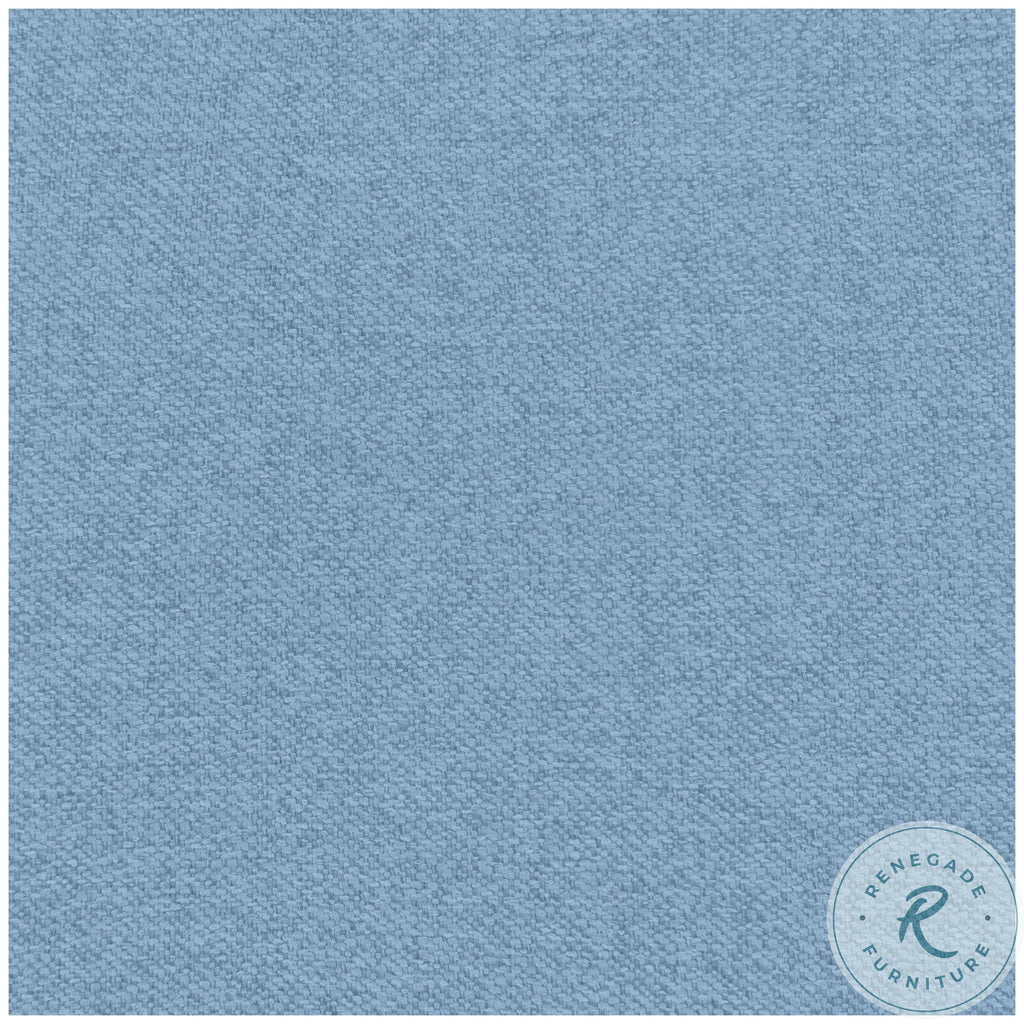 Blue Fabric Vertical Channel Twin Headboard R66071