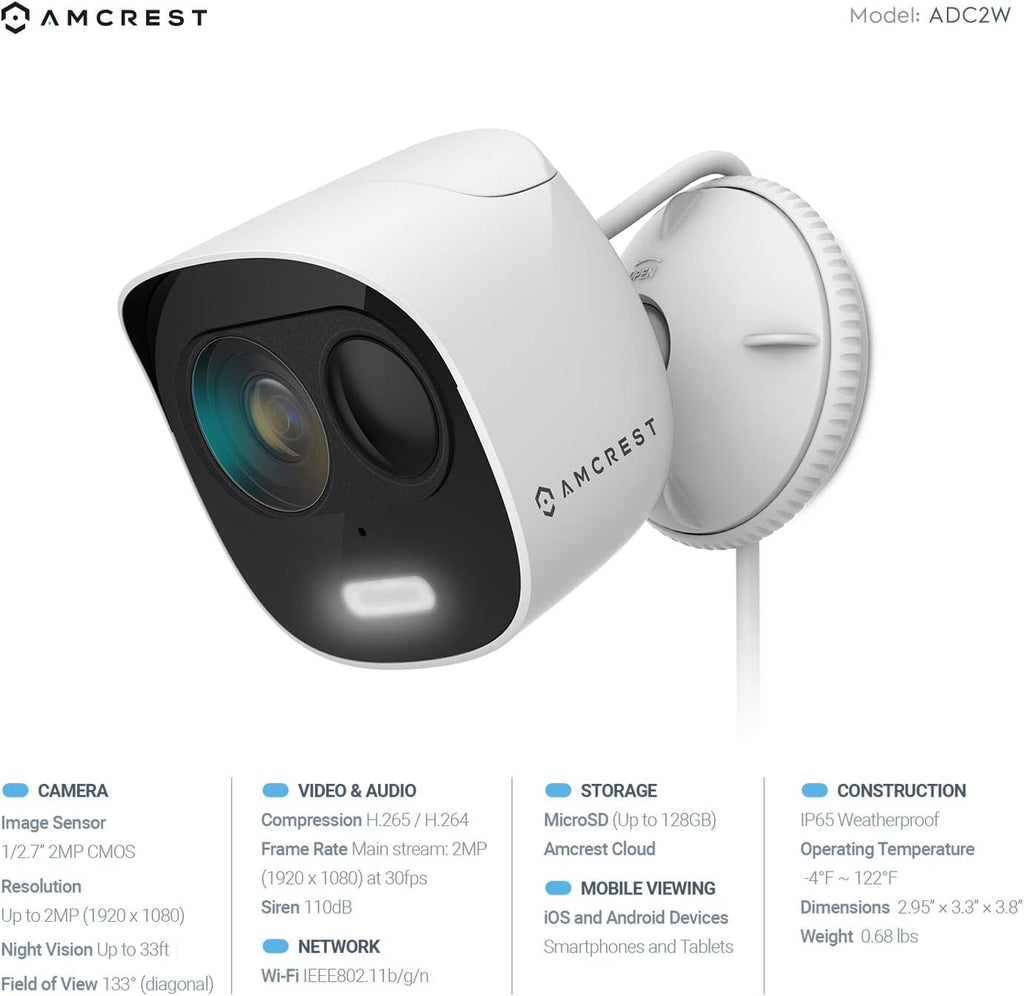 1080p WiFi Outdoor Security Camera F684105