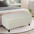 43" Velvet Storage Ottoman with 2 Footstools Z143621