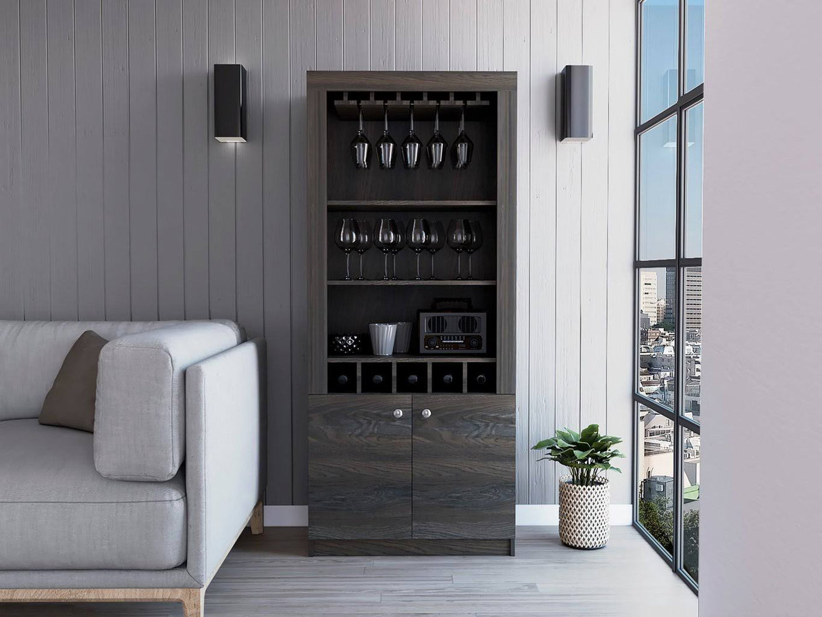 Black Wengue Bar Cabinet L382667