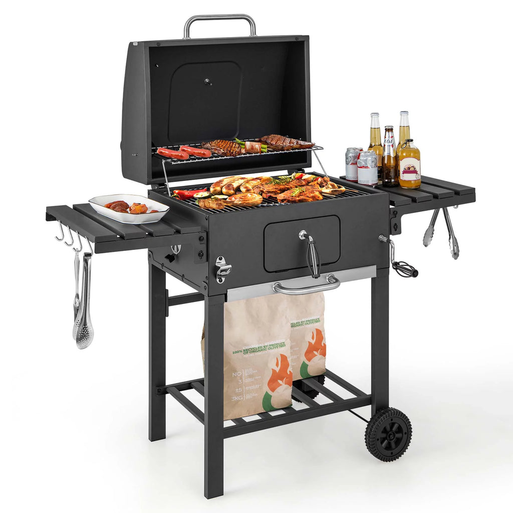 Charcoal Grill with 2 Foldable Side Table S5423