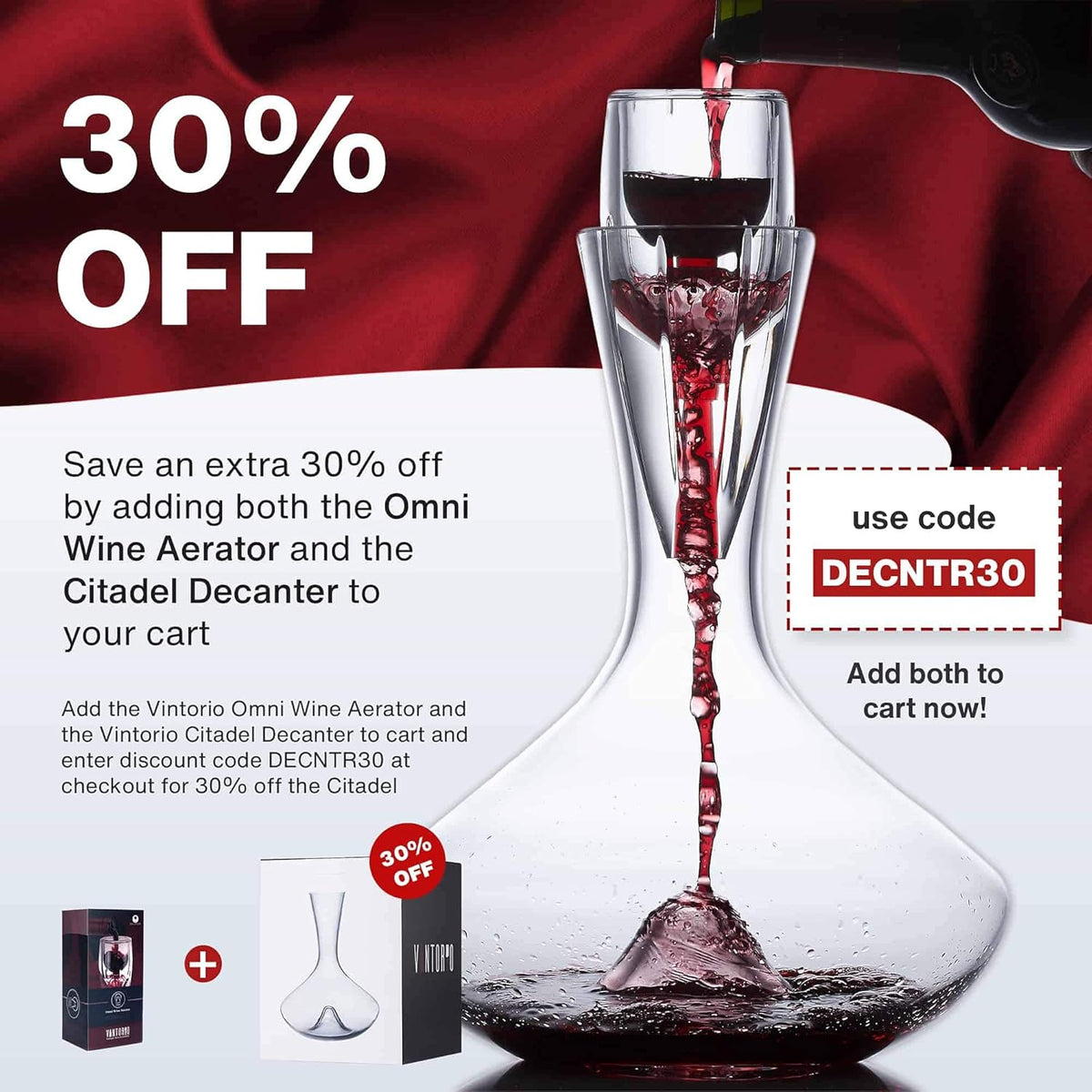 Wine Decanter with Silicone Stopper Lid Pack of 2 E8504