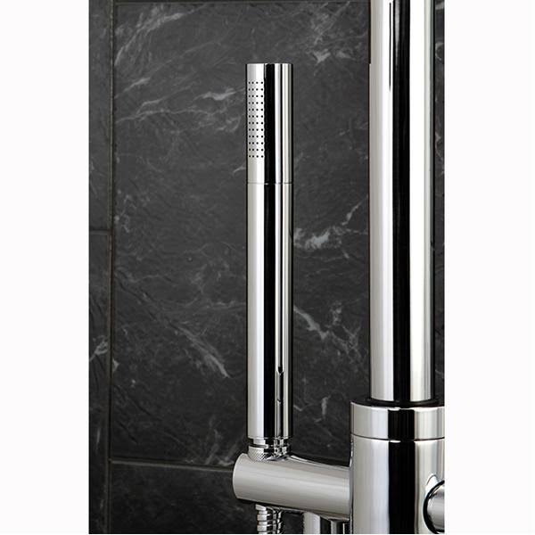 Polished Chrome Floor Mount Tub Filler with Hand Shower Q274372