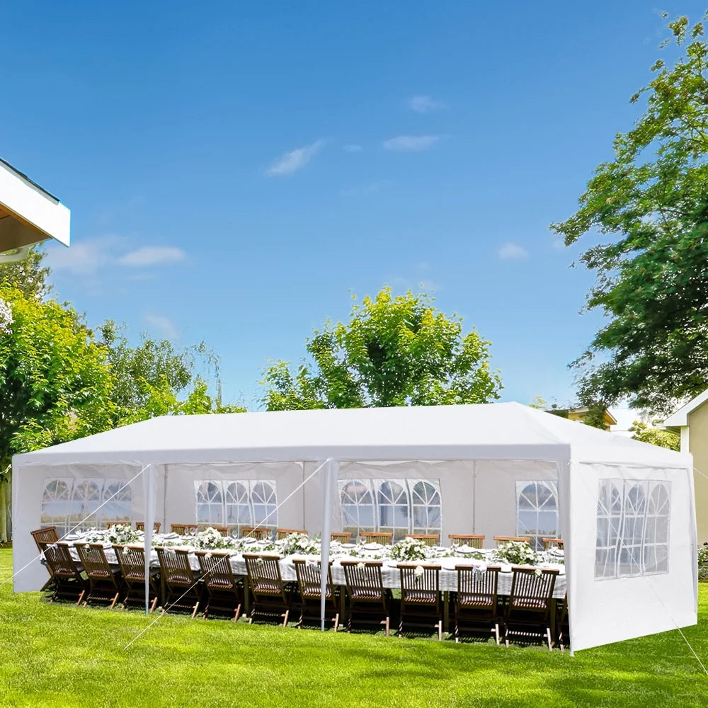 3 * 9m Waterproof PE Cloth Pergola with Iron Frame Q5297