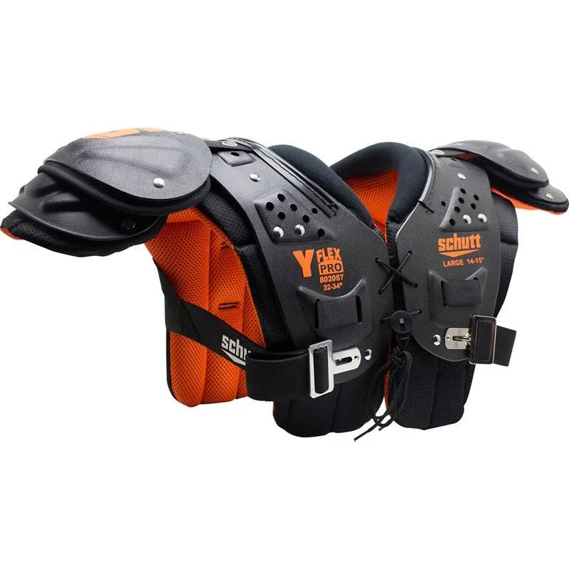 Black/Orange Large Football Shoulder Pad J5376