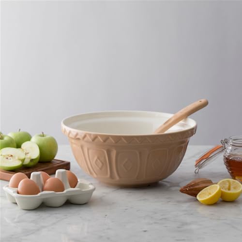 Beige 29 cm Earthenware Mixing Bowl A47742