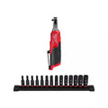 12V Brushless Cordless 1/4 in. Ratchet & Metric Impact Socket Set J28907