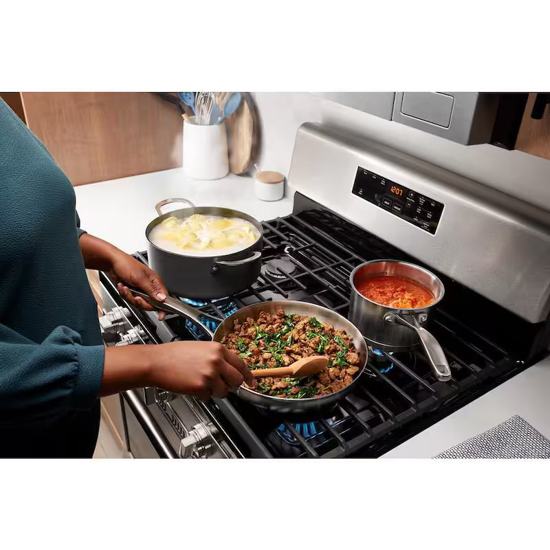 5 Burners Freestanding Gas Range Stainless Steel Self Clean R223505