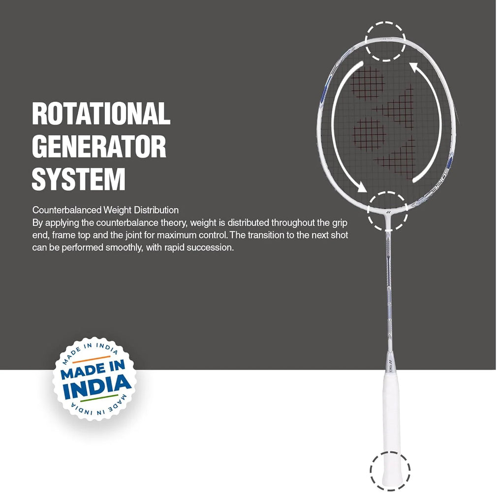 Pearl White Badminton Racquet K5840