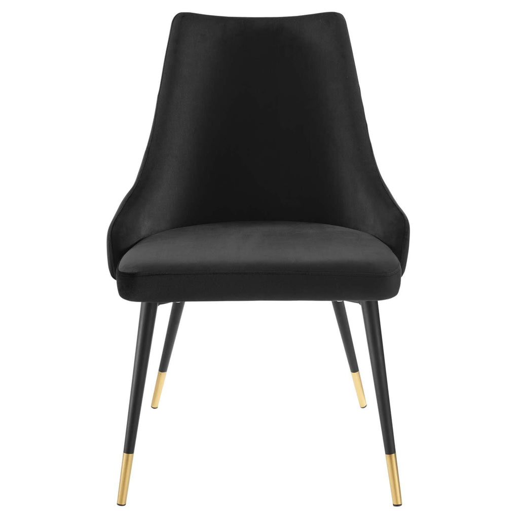 Black Performance Velvet Dining Side Chair Set of 2 Y361