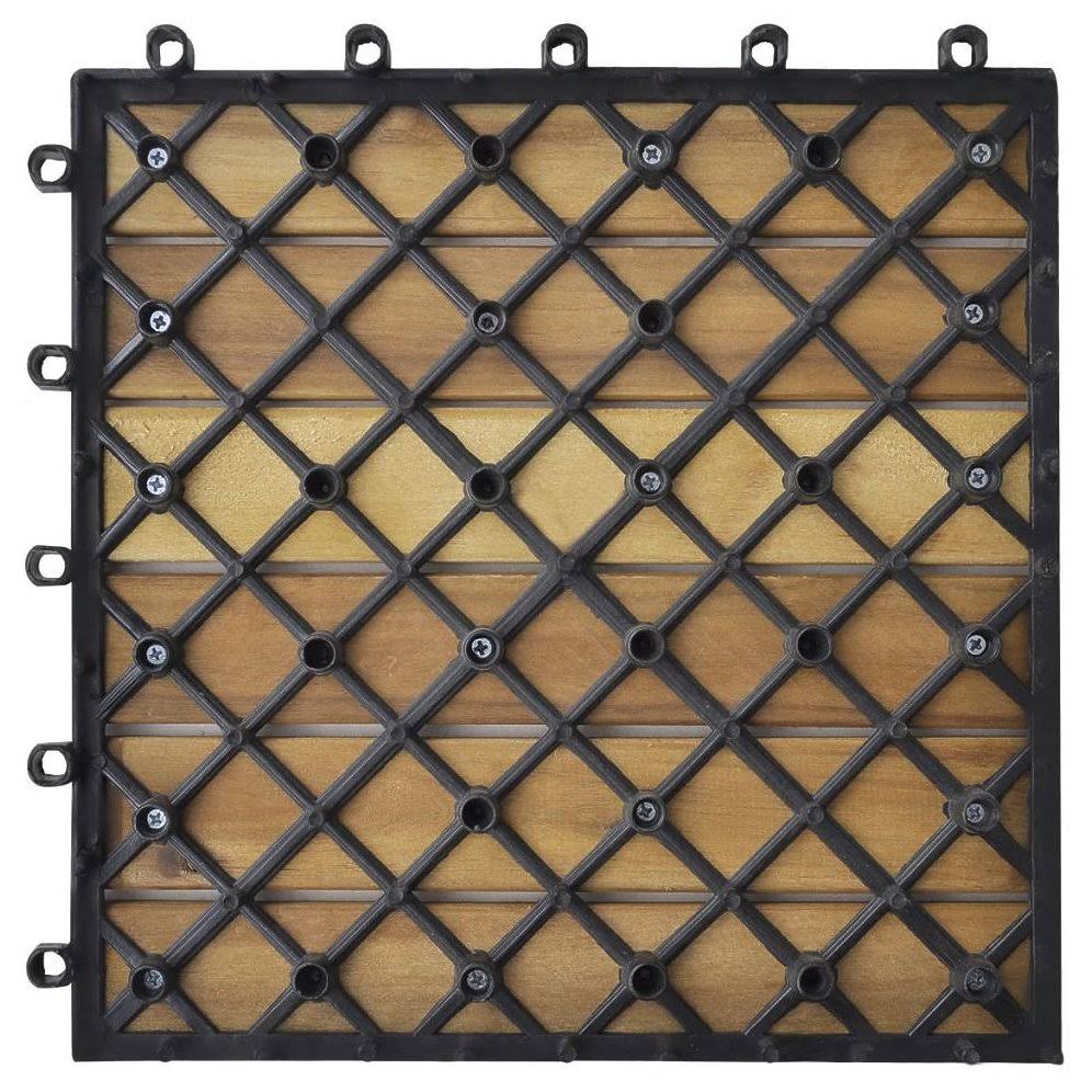 10 Pcs Acacia Decking Tiles F617