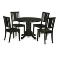 5-piece Wood Dining Table and Chairs in Black E82723
