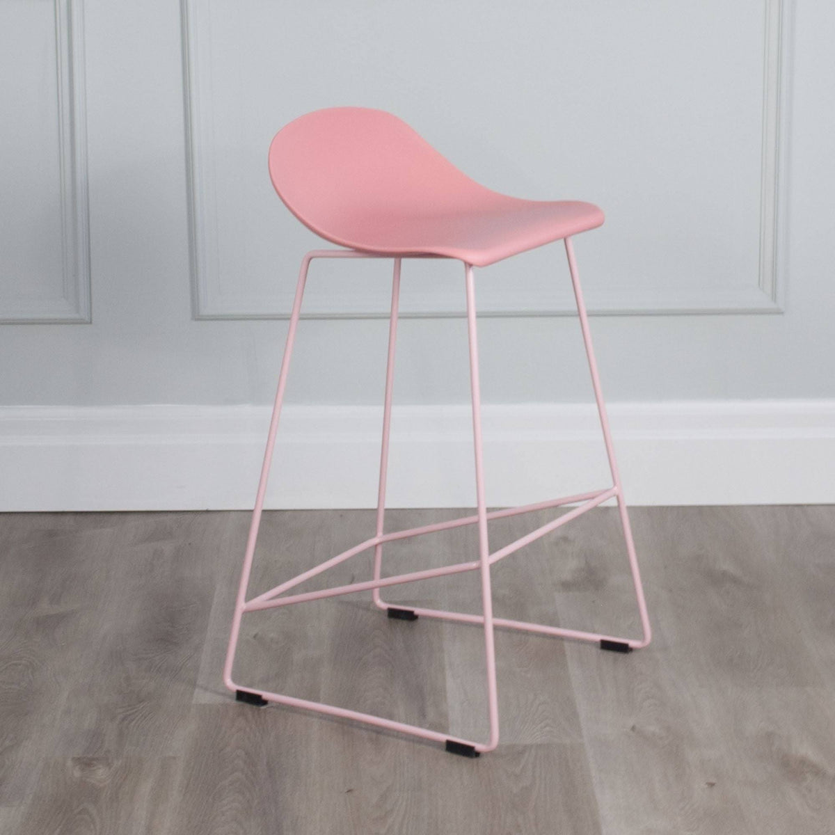 Set of 2 Plastic & Metal Sled Counter Stool H3314