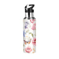 Stainless Steel Insulated Thermos Vacuum Flask Water Bottle with Straw Lid Y32614