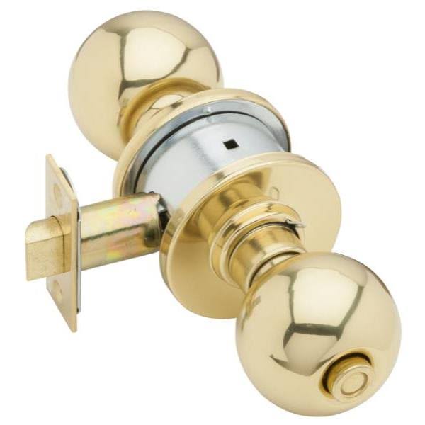 Bright Brass Privacy Cylindrical Lockset D38560