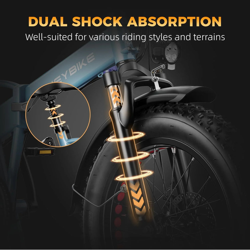 20×4 Fat Tire Folding Electric Bike with 48V 12.5AH Removable Battery M120