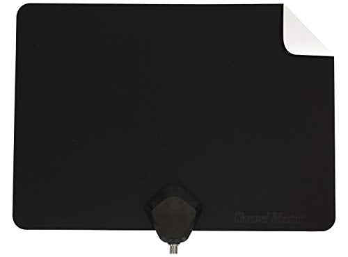 Ultra-Thin Indoor TV Antenna 35 Mile Range Black White O46357