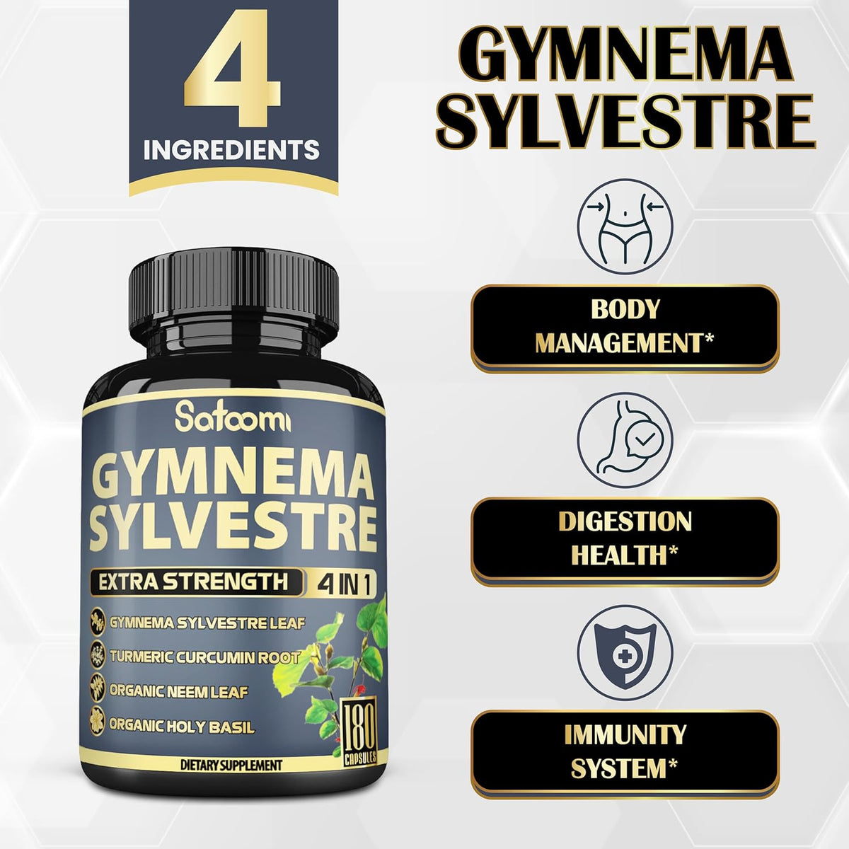 180 Capsules Gymnema Sylvestre Capsules Extract P736
