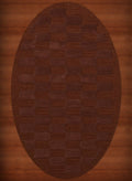 Paprika Grid Waves 3' x 5' Oval Area Rug R303