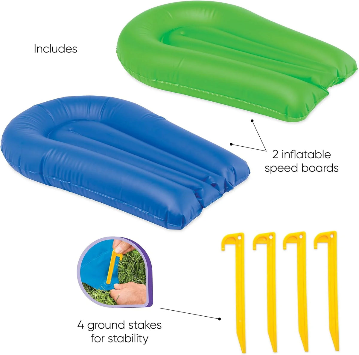 Extra Long 25-Foot Double Lane Water Slide with Sprinkler and Splash Pool F2834