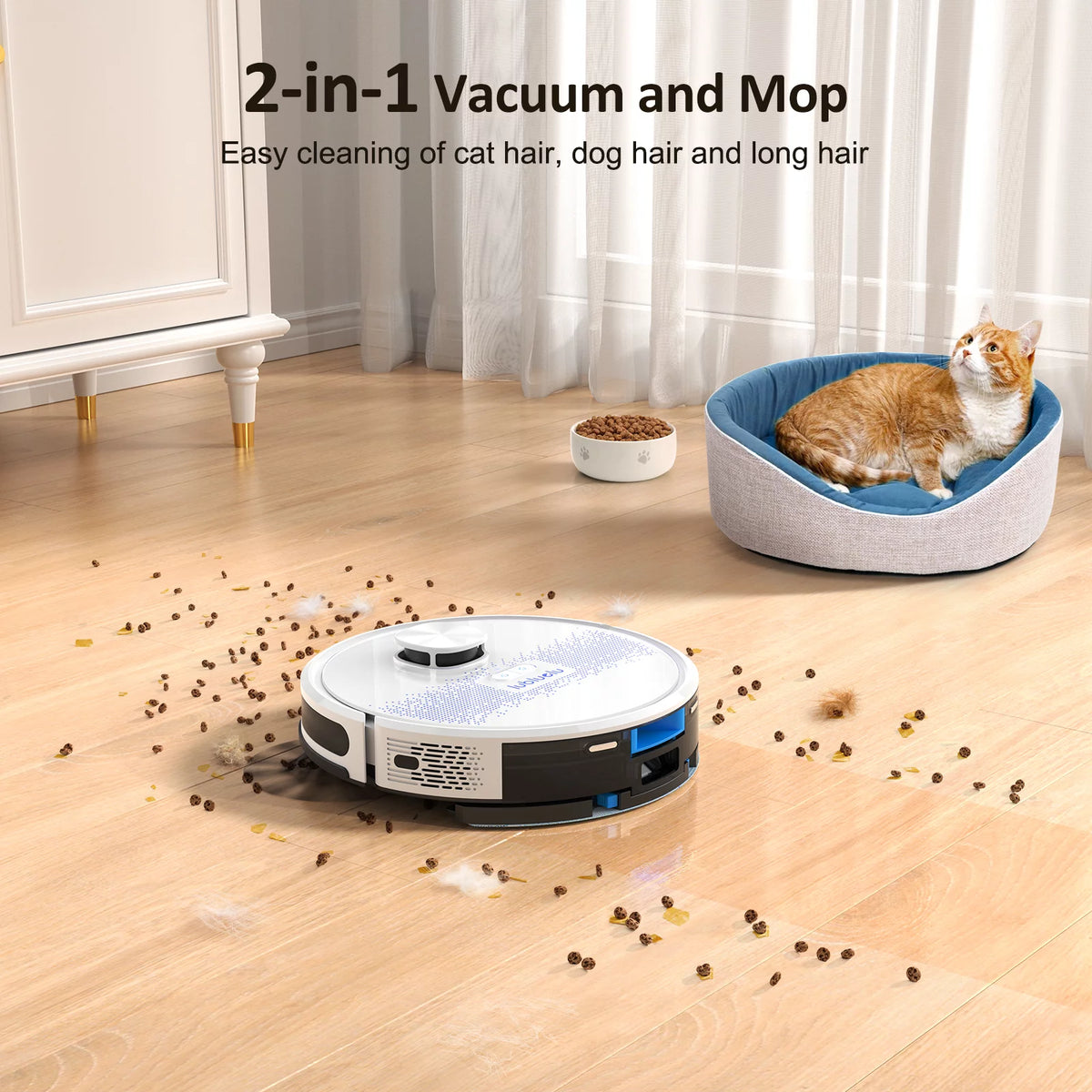Robot Vacuum Cleaner and Mop Combo with WiFi Voice Control M43630