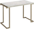 Champagne Beige Faux Marble Top Console Table W2575