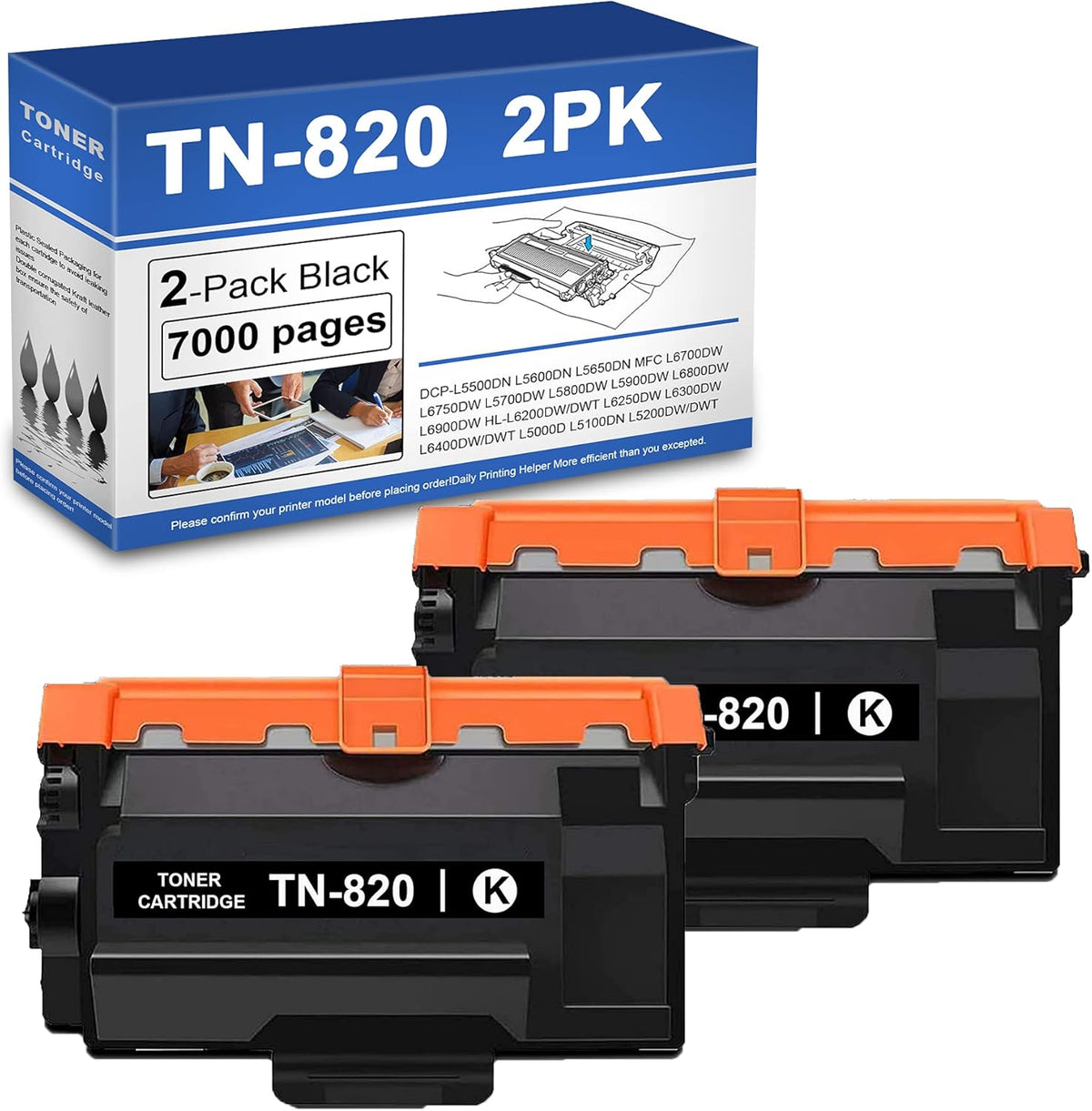 2 Pack Black Toner Cartridge K851