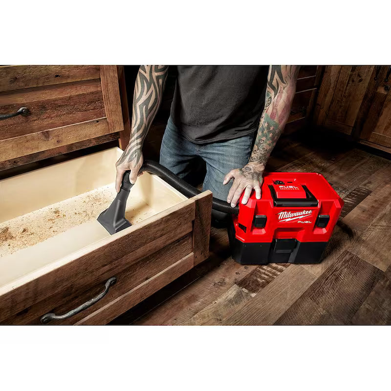 12-Volt Cordless 1.6 Gal. Wet/Dry Vacuum with 3.0 Ah Batteries B996198