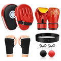 4-in-1 Kids Boxing Gloves and Punching Mitts Set with Hand Wraps L743