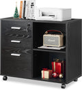 Gray Oak 3-Drawer Wood File Cabinet with Lock G26574