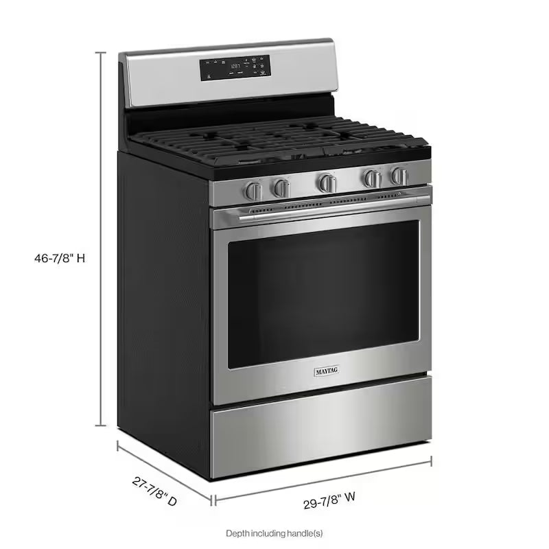 5 Burners Freestanding Gas Range Stainless Steel Self Clean R223505