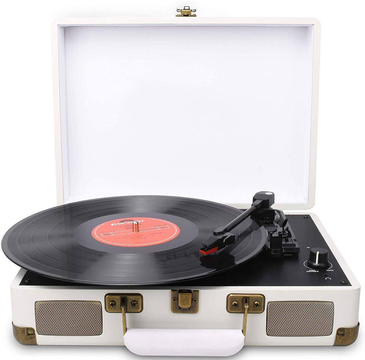 Turntable Record Player 3 Speeds with Built-in Stereo Speakers W468
