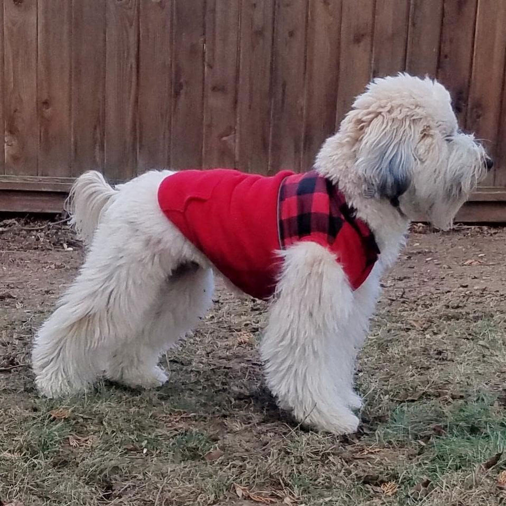 Reversible Polar Fleece Dog Vest Winter Coat with Water-Proof Side V914