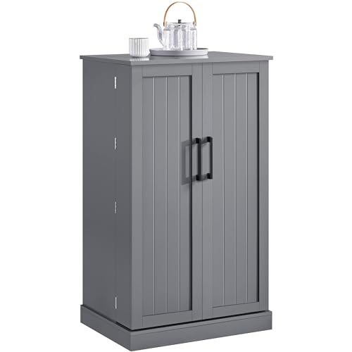 White Kitchen Pantry Storage Cabinet with Doors and 6 Adjustable Shelves Z652