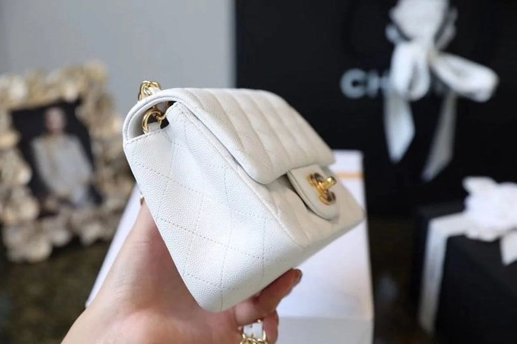 White Mini Flap Bag W6140