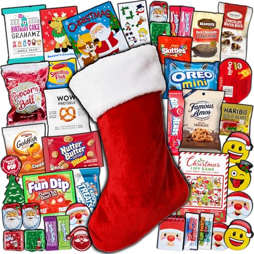 Christmas Stocking Stuffed Candy Snacks Chocolates B653
