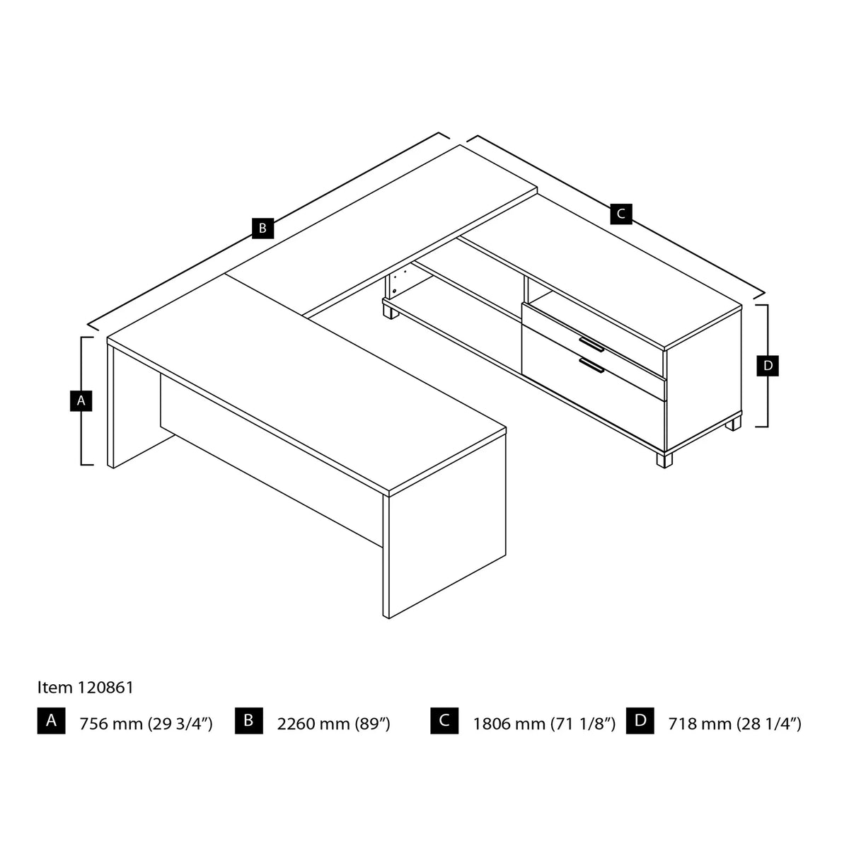 U-Desk S1575