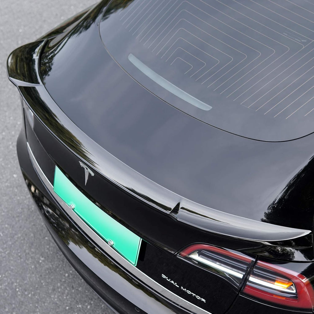 Matte Black Trunk Spoiler Wing Lip for Tesla Model 3, Pack of 2 E6391