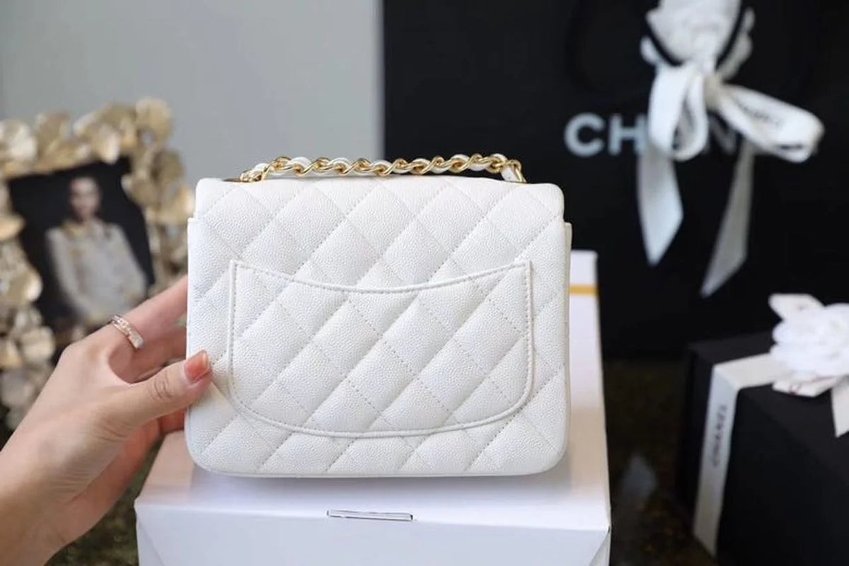 White Mini Flap Bag W6140