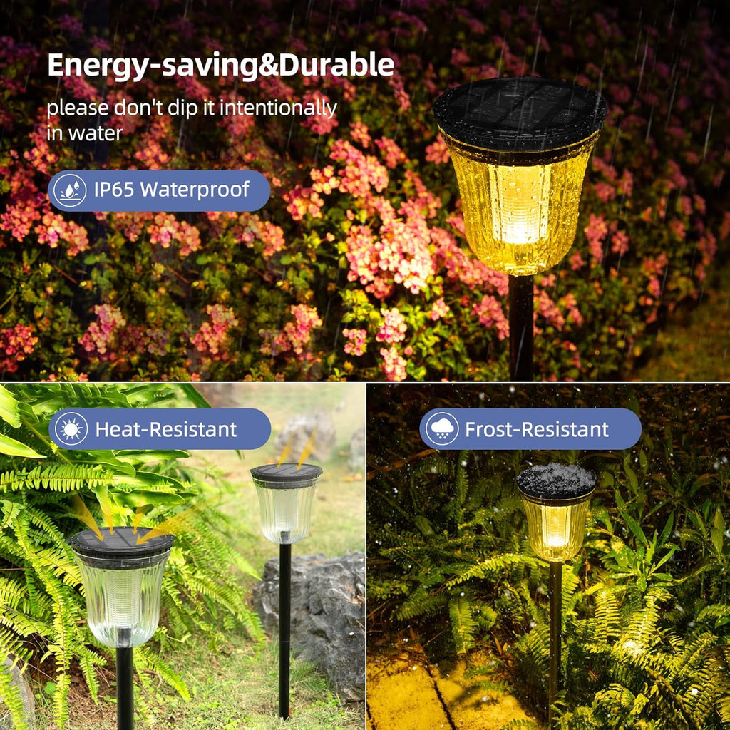 4 Pack IP65 Waterproof Solar Pathway Lights I13674