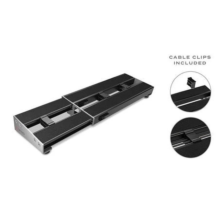 Black Telescopically Expanding 2-Rail Pedalboard System M321149