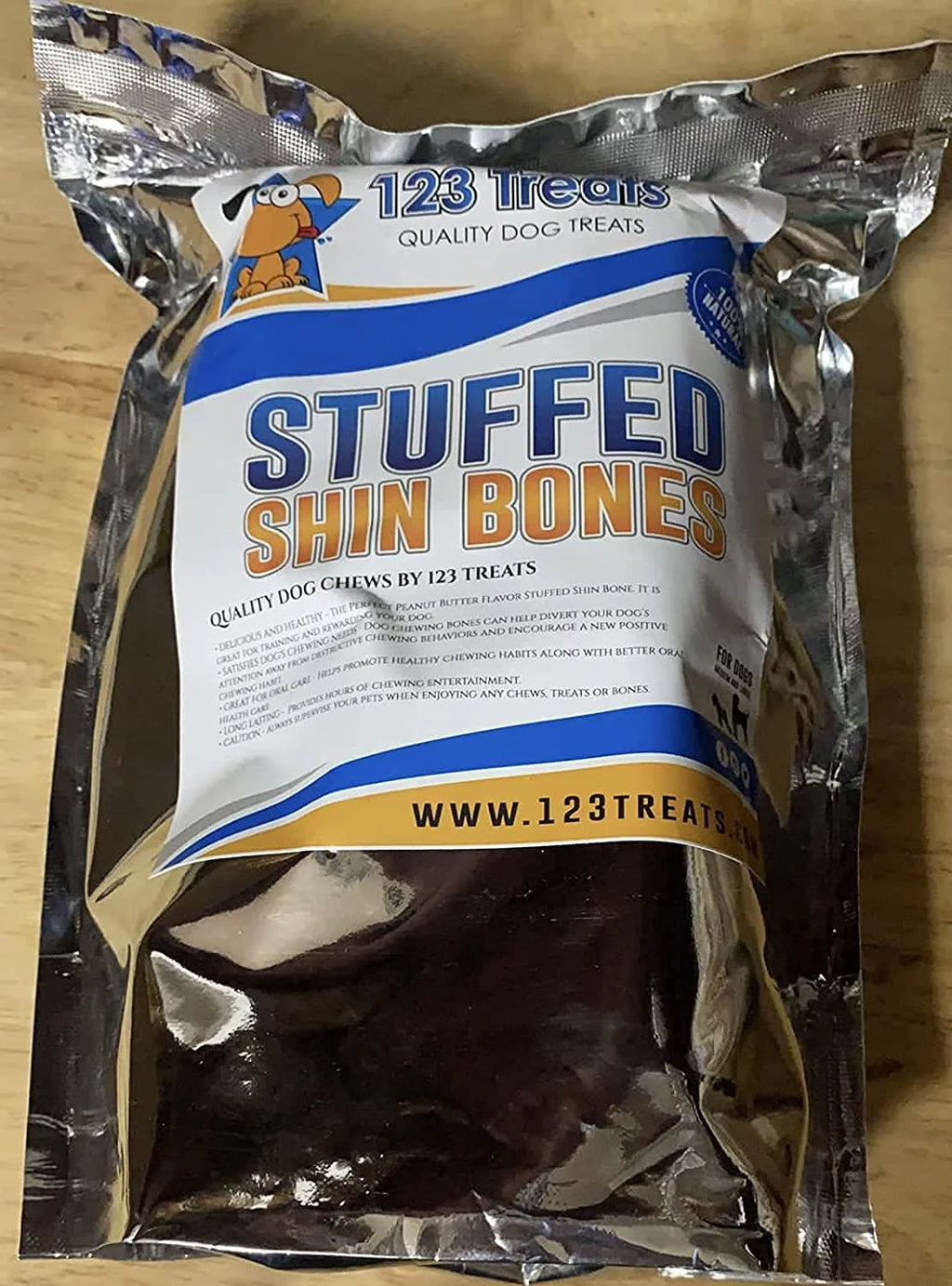 Peanut Butter Flavor Dog Bone Chews 4 Count M710121