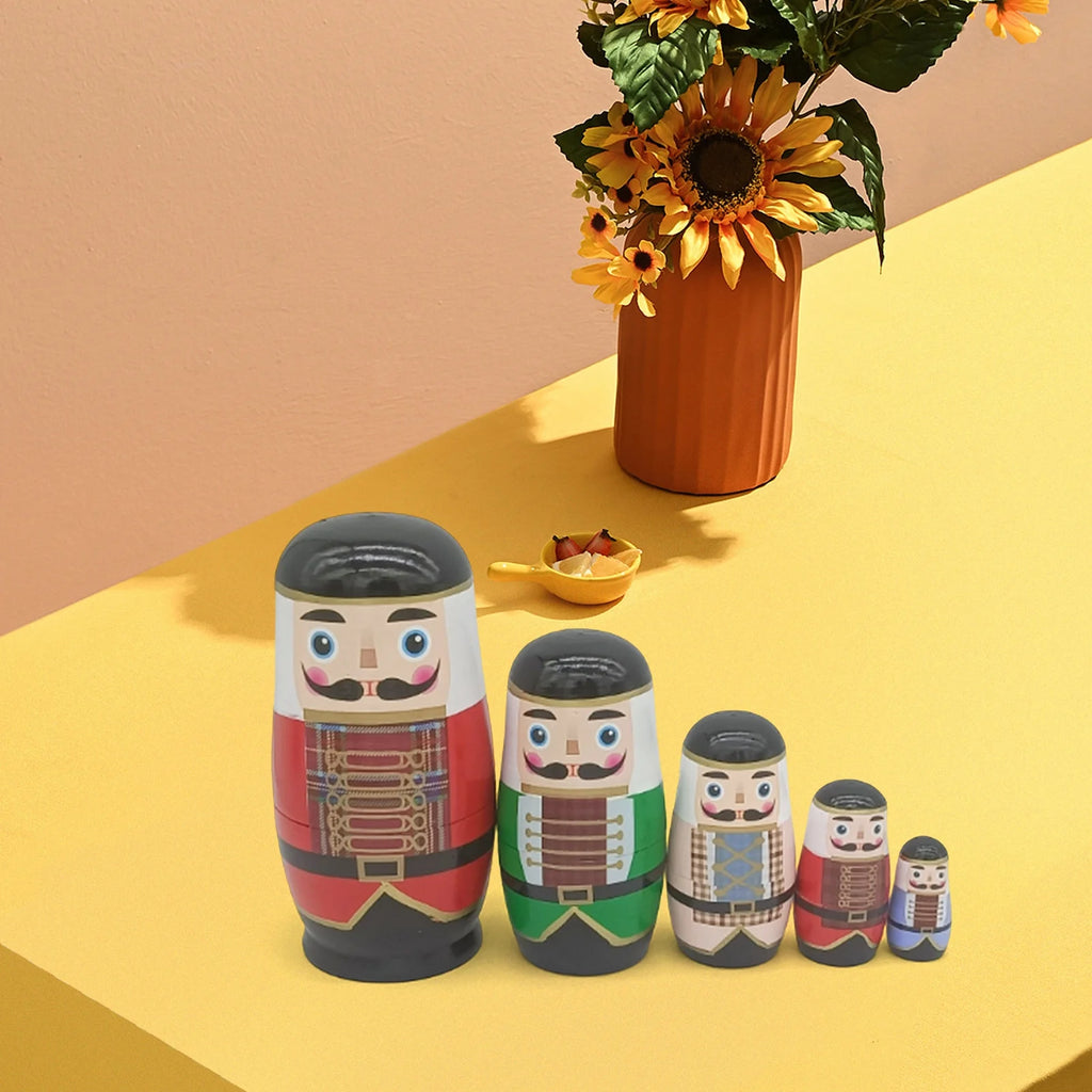 Walnut Soldier Nesting Doll Toy H199643
