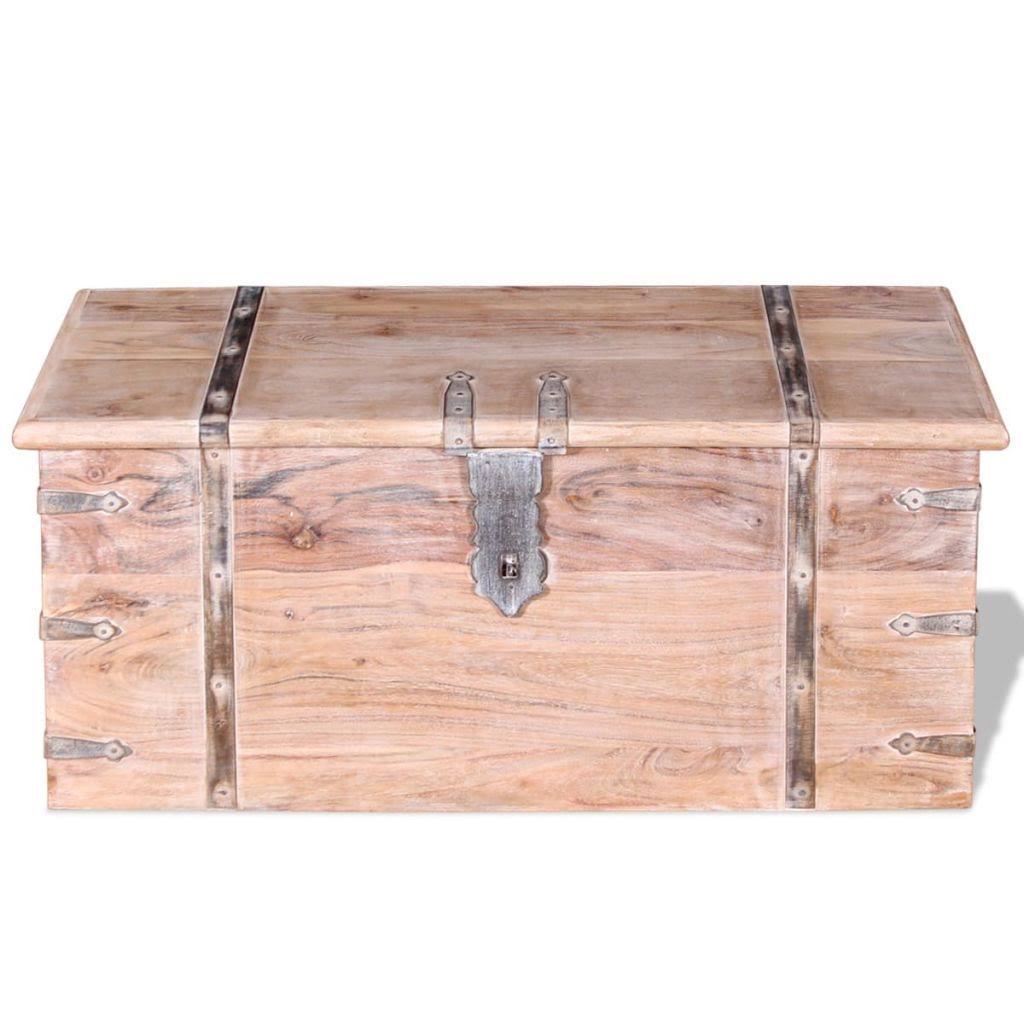 2 Piece Acacia Wood Storage Chest Set I4979