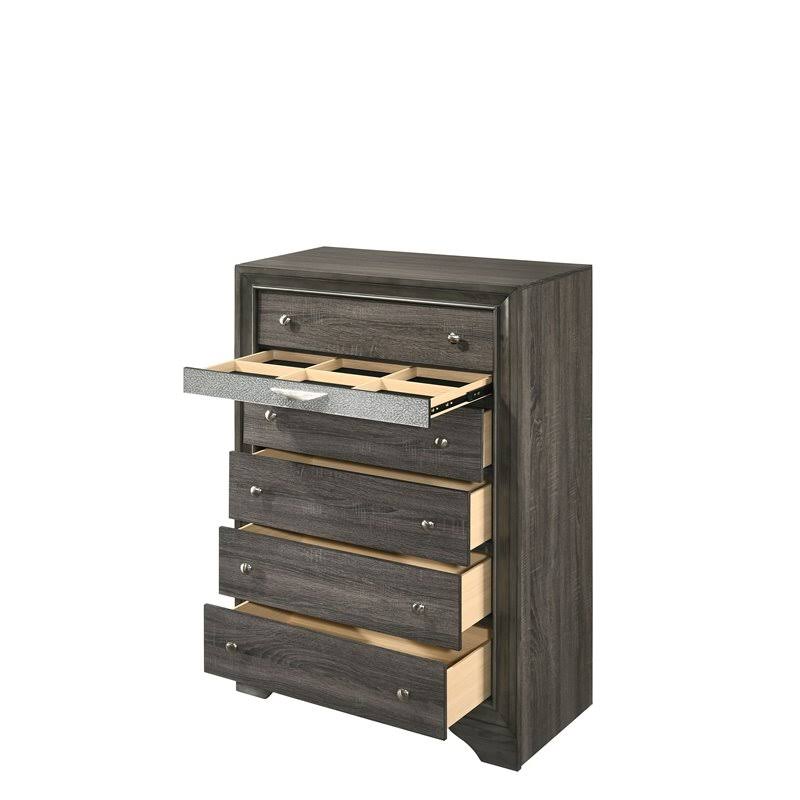 Gray 6 Drawer Chest Y4144