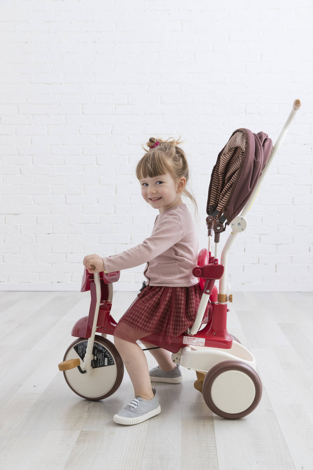 3-in-1 Folding Tricycle with Canopy White F46731