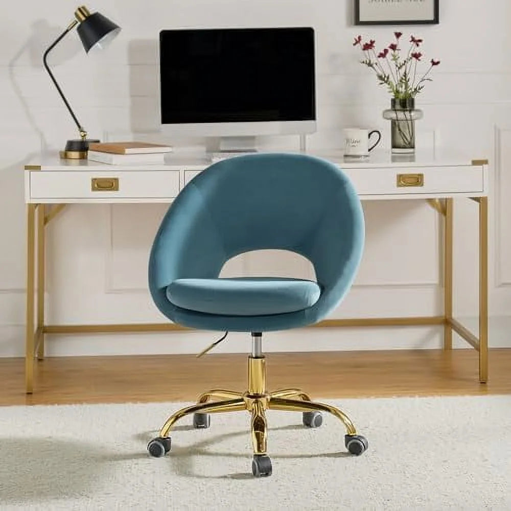 Modern Velvet Office Chair with Adjustable Swivel V505210