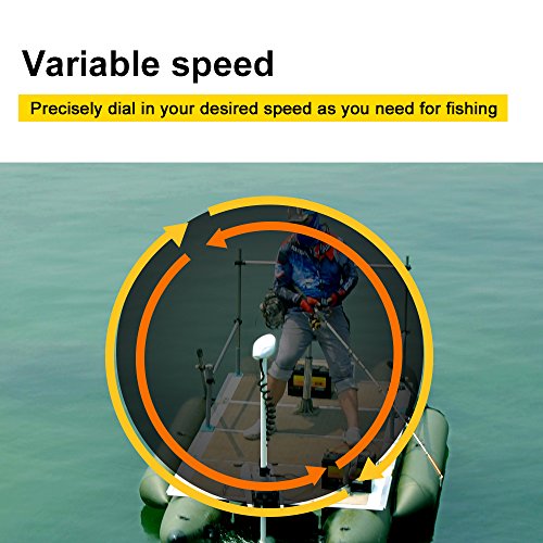 White 12V 55LBS 48inch Electric Bow Mount Trolling Motor with Remote Control L520648