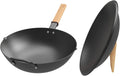 Carbon Steel Wok with Lid 12 Inch Q9779